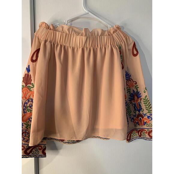 Endless Rose Embroidered Top Small Stunning Lined Art-To-Wear, Coquette, Spring - Picture 5 of 10